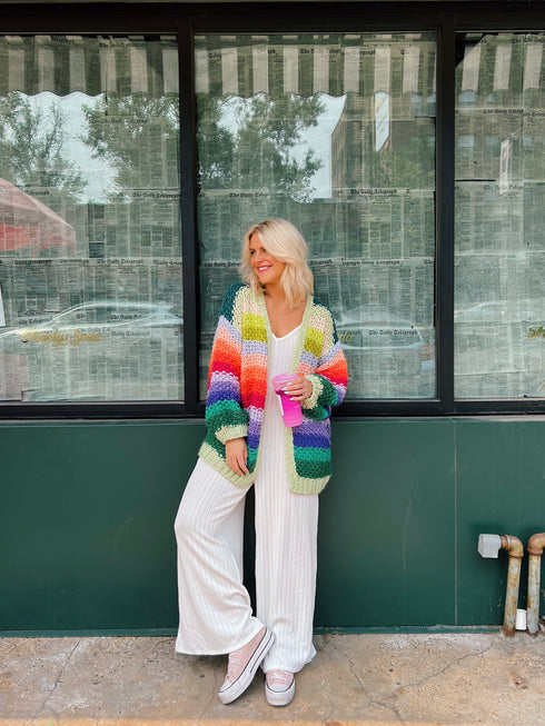 Everyday Ease Ribbed Jumpsuit// White